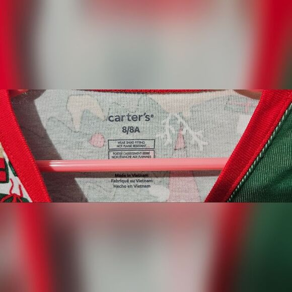 Carter's 2 pc Unisex Pj holiday set 8 - Picture 4 of 4